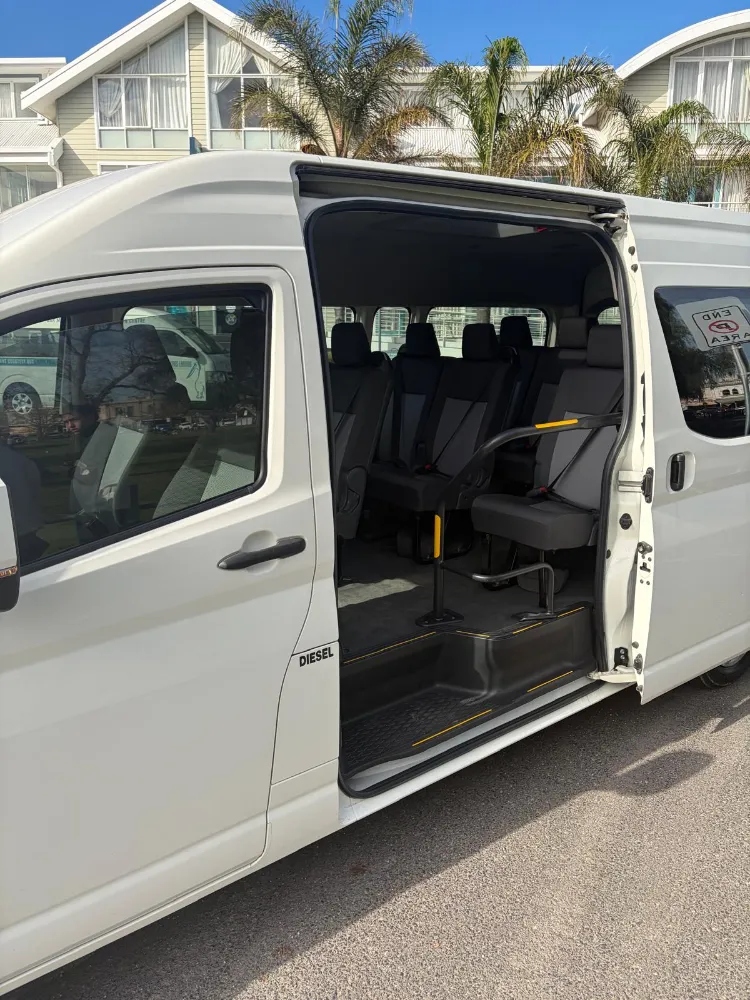 Passenger seating inside the Via Emmaus van